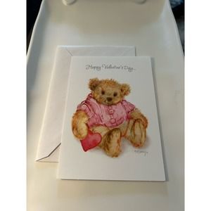 Vintage Hallmark Valentine Card Mary Hamilton MARY'S BEAR Heart Unused